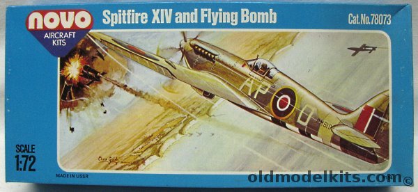 Novo 1/72 Supermarine Spitfire Mk14 and V-1 - (RAF or SEAC Kai Tak) Ex-Frog, 78073 plastic model kit